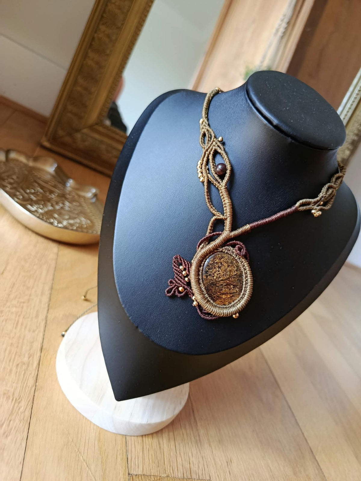 Collier Vinranke ( Bronzite)- pièce unique